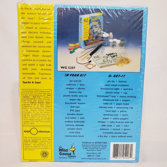 Sparks & Zaps Totally Shocking Science Activity Experiment Kit Educational NWT - Picture 7 of 7